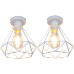 Axhup - diamant plafonnier design vintage rtro en mtal e27 lustre suspension pour couloir escalier ...