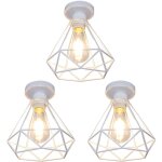 Diamant plafonnier design vintage rtro en mtal e27 lustre suspension pour couloir escalier cuisine ...