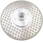 Diamant plaqu double face pleine toile meule marbre carrelage pierre feuille de coupe, 125 mm x m14 ...