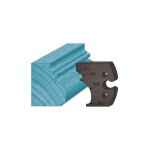 Jeu de 2 contre - fers profils acier ht. 48 x 5, 3 mm moulure rgence a243 - paisseur 5, 3 mm - entraxe ...