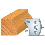 Jeu de 2 fers profil�s acier ht 40 x 4 mm - n�009 doucine - outil de menuiserie - diamwood