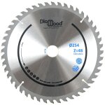 Diamwood - lame de scie circulaire bois alu hm finition scie � onglet - d�coupe parfaite - diam�tre 254 ...