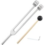 Diapason 128 hz de qualit� m�dicale avec poids fixes en acier inoxydable pour gu�rison sonore et gu�rir ...