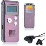 Dictaphone enregistreur vocal num�rique 8go portable, lecteur mp3 audio � double microphone pour conf�rences ...