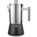 Diego stovetop espresso maker stainless steel italian coffee machine maker induction moka pot, 200ml ...