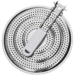 [jamais utilis�] diffuseur de chaleur en acier inoxydable 21 cm ? pour plaque de cuisson gaz ? r�partition ...