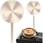 Diffuseur de chaleur en verre pour cuisini�re � gaz, disque convertisseur induction avec poign�e amovible ...