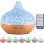 Diffuseur d'huiles essentielles, 550ml ultrasonique humidificateur diffuseur aromathrapie electrique ...