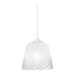 Diffuseur en verre blanc pour suspension - finition dégradée transparente, design décoratif, culot e27 ... Diffuseur en verre blanc pour suspension - finition dégradée transparente, design décoratif, culot e27 ...