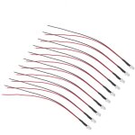 Diodes lumineuses, diodes lumineuses bricolage pr - cbles 5 - 12v 5mm largement applicables pour l'ingnier ...