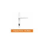 Direct fen�tres - poign�e de porte alu blanche - alu blanc