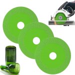 Aougo - disc de dcoupe en verre, 3 disques  trononner en verre, lame de scie diamante multifonctionnelle, ...