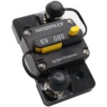 Disjonct double batterie a rearmement manuel ip67 fusible etanche 12v / 24v, 80a Disjonct double batterie a rearmement manuel ip67 fusible etanche 12v / 24v, 80a