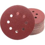 Disques abrasifs 125mm grain 80 papier poncer 100 pi�ces 8 trous disque poncage pour ponceuse excentrique ...