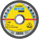 Disque de coupe klingspor a 60 ex 125 x 1 x 22, 23 mm plat 25 pices