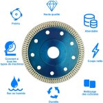 Disque diamant, 125x22, 23x h10 mm, 1, 2mm extra fin, x - teeth turbo mesh rim, disque  trononner ...