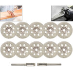Disque diamant de coupe, lot de 10 mini disques de coupe diamant�s pour m�tal, lame de coupe pour carrelage, ...