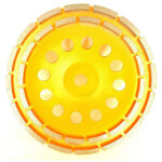 Disque diamant, diamant � meuler b�ton 230 x 22, 2 mm double rang�e, meule diamant�e universelle pour ...