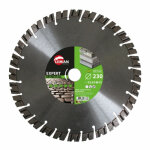 Disque diamant segments granit, pierre naturelle diam 350 x 20 x h 12 mm - leman