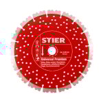 Disque diamant universel premium � 125 mm, per�age 22, 23 mm, corps du support perfor�, hauteur segment ...