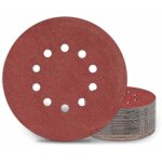 Disques de ponage 225 mm, 25 tampons de ponage ronds p120 grain 10 trous, pour ponceuses � long cou, ...