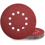 Disques de pon�age 225 mm 10 pi�ces grain p40 10 trous disques abrasifs 225 mm ronds papier abrasif for ...