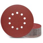 Disques de ponage 225 mm 25 pices grain p150 10 trous disques abrasifs 225 mm ronds papier abrasif ...