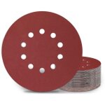 Disques de ponage 225 mm 25 pices grain p400 10 trous disques abrasifs 225 mm ronds papier abrasif ...