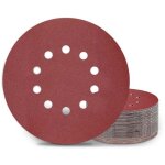 Disques de pon�age 225 mm, 25 tampons de pon�age ronds p180 grain 10 trous, pour ponceuses � long cou, ...