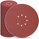 Disque poncage 225 mm, disque abrasif 225mm 8 trous 50pcs disques de pon�age 225mm 10x p40 / 60 / 80 ...