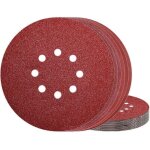 Disque de pon�age 225 mm papier abrasif 8 trous grain 120 pour ponceuse murale 30pcs