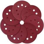 Disque de pon�age, 5 (125mm) 8 trous papier abrasif � grains assortis 40 / 80 / 120 / 240 / 320 / 600 ...