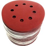 Disques de pon�age papier abrasifs 125mm ponceuse p40 / p60 / p80 / p120 / p180 / p240 8 trous
