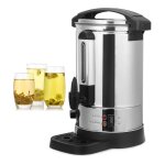 Distributeur de boissons chaudes 8 l 1500 w acier inoxydable marmite vin chaud chocolat robinet couvercle ...