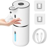 Distributeur de savon liquide automatique sans tactile, distributeur de savon � main intelligent rechargeable ...