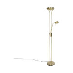 Diva - led dimmable lampadaire avec lampe de lecture variateur inclus - 1 lumi�re - h 1800 mm - dor� ...