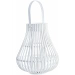 Bougeoir bambou verre 29x29x34 blanc Bougeoir bambou verre 29x29x34 blanc