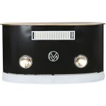 Meuble de bar mangue fer 157x52x90 projecteurs