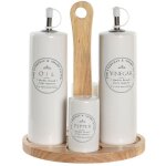 Dkd home decor set huile et vinaigre blanc bois
