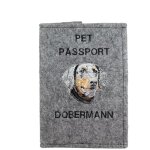 Doberman, doberman i - protge passeport pour chien, protge document, cadeau voyage de art - dog