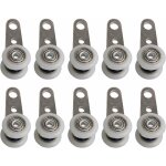 Dolaso - lot de 10 roulettes pour baies vitr�es ou portes coulissantes - en m�tal et en plastique - 4, ...