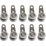 Dolaso - lot de 10 roulettes pour baies vitres ou portes coulissantes - en mtal et en plastique - 4, ...