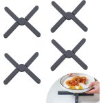 4 pliable dessous de plat silicone 20cm long protection contre la chaleur, rsistant  la chaleur pot ...