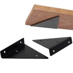 Dolaso - etagere murale fixation invisible 17cm, 2 pi�ces triangle �querre �tag�re support invisible ...