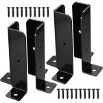 Supports de poteaux de terrasse rglables, ensemble de 4 supports de base de poteau, supports de pergola ...