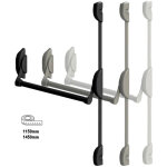 Serrure barre anti panique cross bar 2 points lateraux dom metalux couleur - blanc