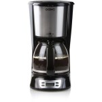 Domo - cafetiere filtre do708k - 1000 w - 1, 5 l - 12 tasses - ecran lcd - minuteur 24 h - noir et acier ...