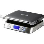 Domo - do9219w gaufrier avec �cran, rabattable acier inoxydable a452232