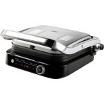 Domo - genius �lectrique grill � contact rev�tement anti - adh�sif, avec �cran acier inoxydable, noir ...