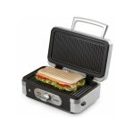 Domo - machine a gaufre - gaufrier electrique multifonction do9136c - inox - 1000w - 3 jeux de plaques ...